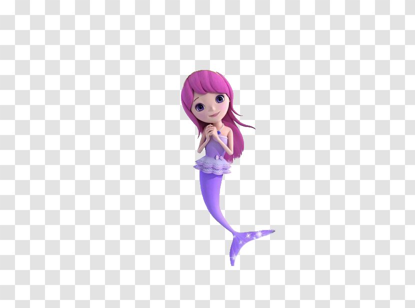 Mermaid - Purple - A Transparent PNG