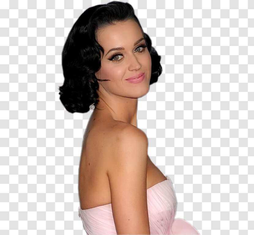 Katy Perry Black Hair Coloring Model - Frame Transparent PNG