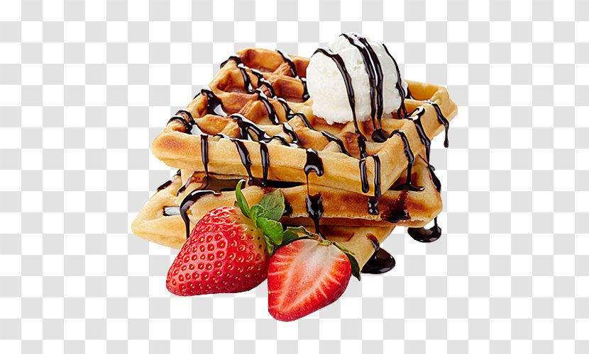 Belgian Waffle Cuisine Ice Cream Breakfast - Meal Transparent PNG