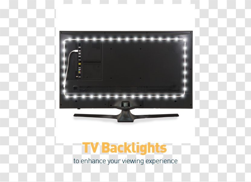 Backlight LED-backlit LCD Television LED Strip Light - Flat Panel Display Transparent PNG