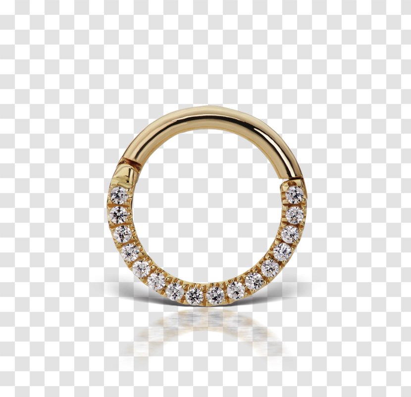 Ring Cubic Zirconia Body Jewellery Nese Septum-piercing - Septumpiercing Transparent PNG