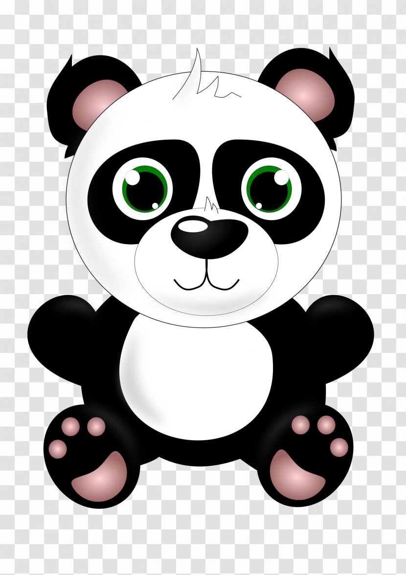 Giant Panda Bear Baby Grizzly Red Clip Art - Flower Transparent PNG