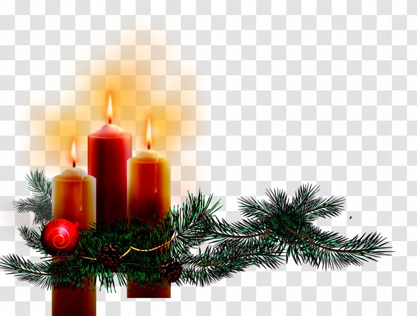 Candle Christmas Ornament Advent New Year - Party - Candles Transparent PNG
