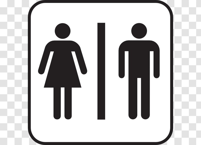 Bathroom Toilet Clip Art - Man Woman Silhouette Transparent PNG
