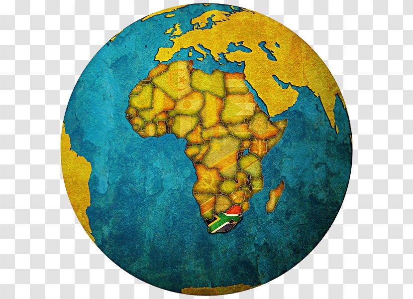 Egypt Globe World Map Stock Photography - A Of South Africa On Grand Earth Transparent PNG
