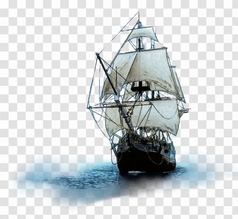 Sailing Ship Brigantine Boat Clip Art - Fluyt Transparent PNG