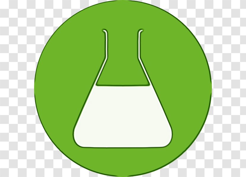 Green Leaf Watercolor - Science - Beaker Transparent PNG