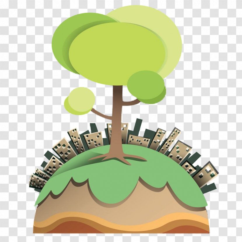 Earth Day Save The World - Cartoon - Symbol Plant Transparent PNG