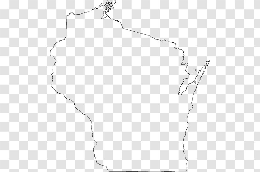 Wisconsin Blank Map World Clip Art - Contour Line Transparent PNG