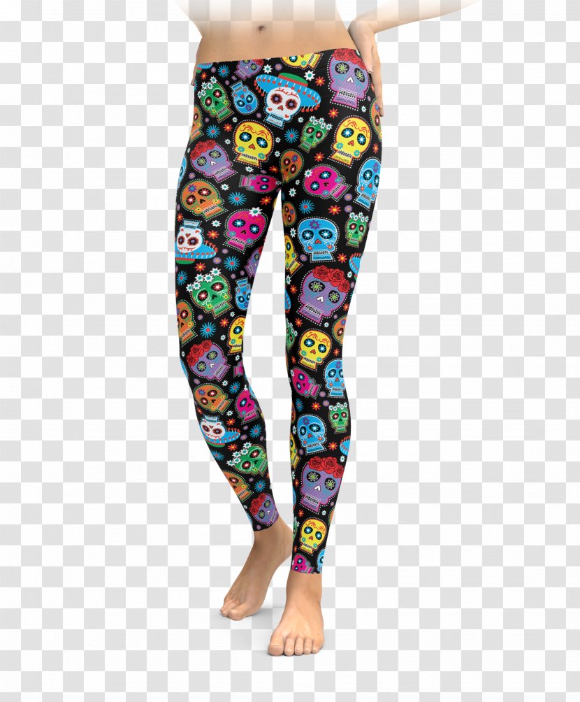 Leggings Yoga Pants Clothing Spandex LuLaRoe - Cartoon - Day Of The Dead Transparent PNG