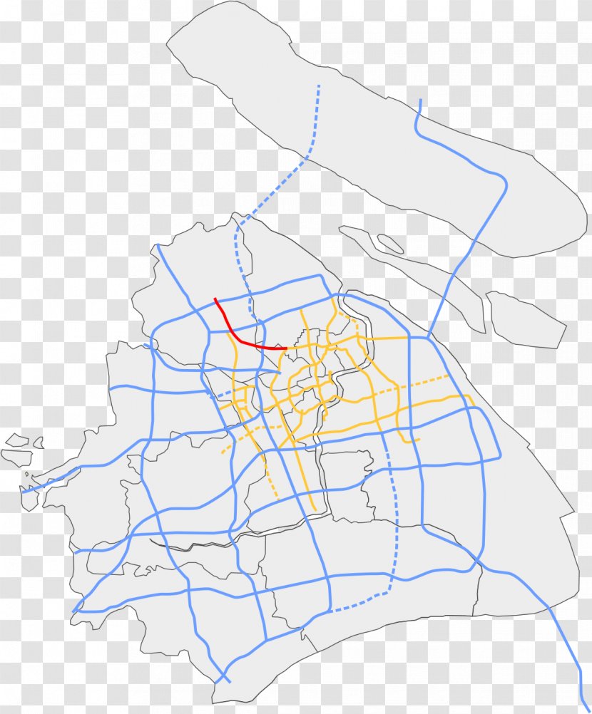 Inner Ring Road Yan'an Elevated North–South Humin Huaxia - Diagram Transparent PNG