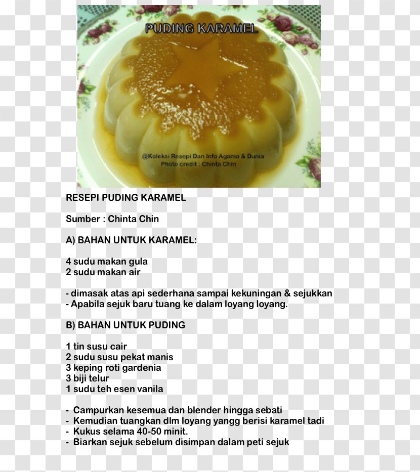 Crème Caramel Milk Sugar Pudding - Dish Transparent PNG