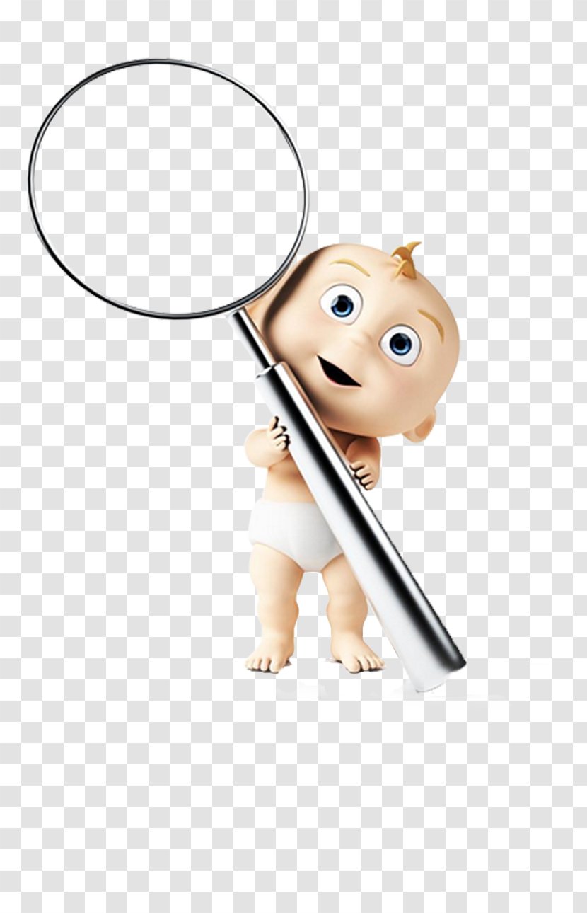 Magnifying Glass Photography 3D Computer Graphics Cartoon - Doll - Baby Magnifier Transparent PNG