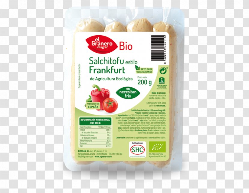 Vegetarian Cuisine Natural Foods Frankfurter Würstchen Sausage Ingredient Transparent PNG