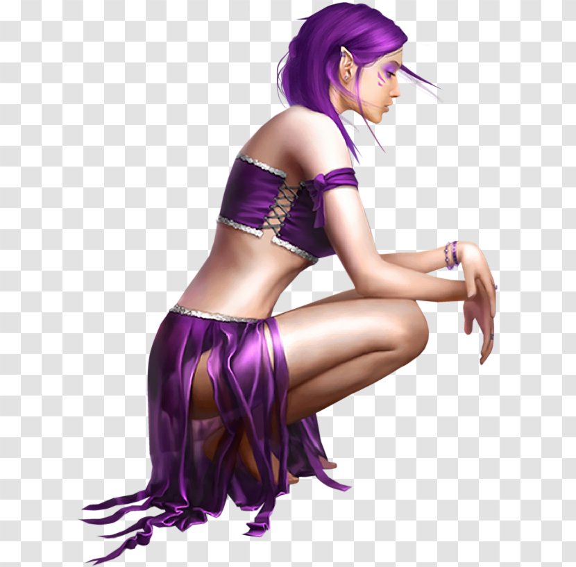 Elf Dream Female Violet - Frame Transparent PNG