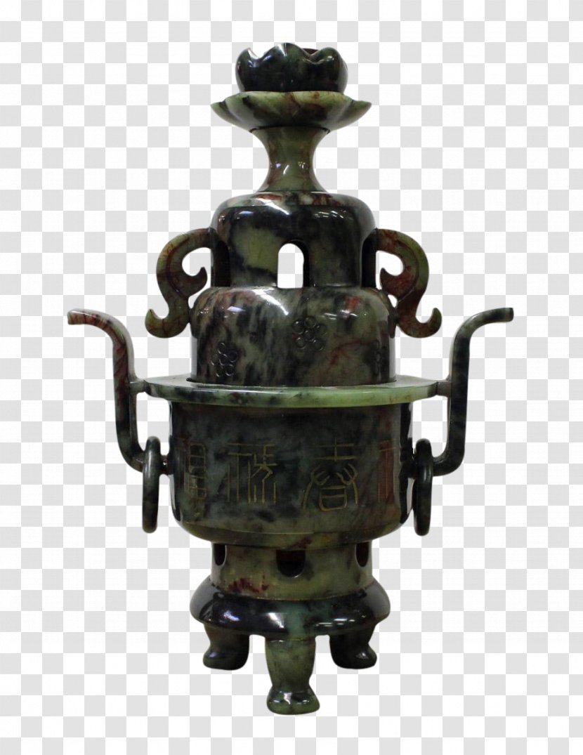 Censer Incense Burner: Pot Metal Antique - Rock - Celadon Transparent PNG