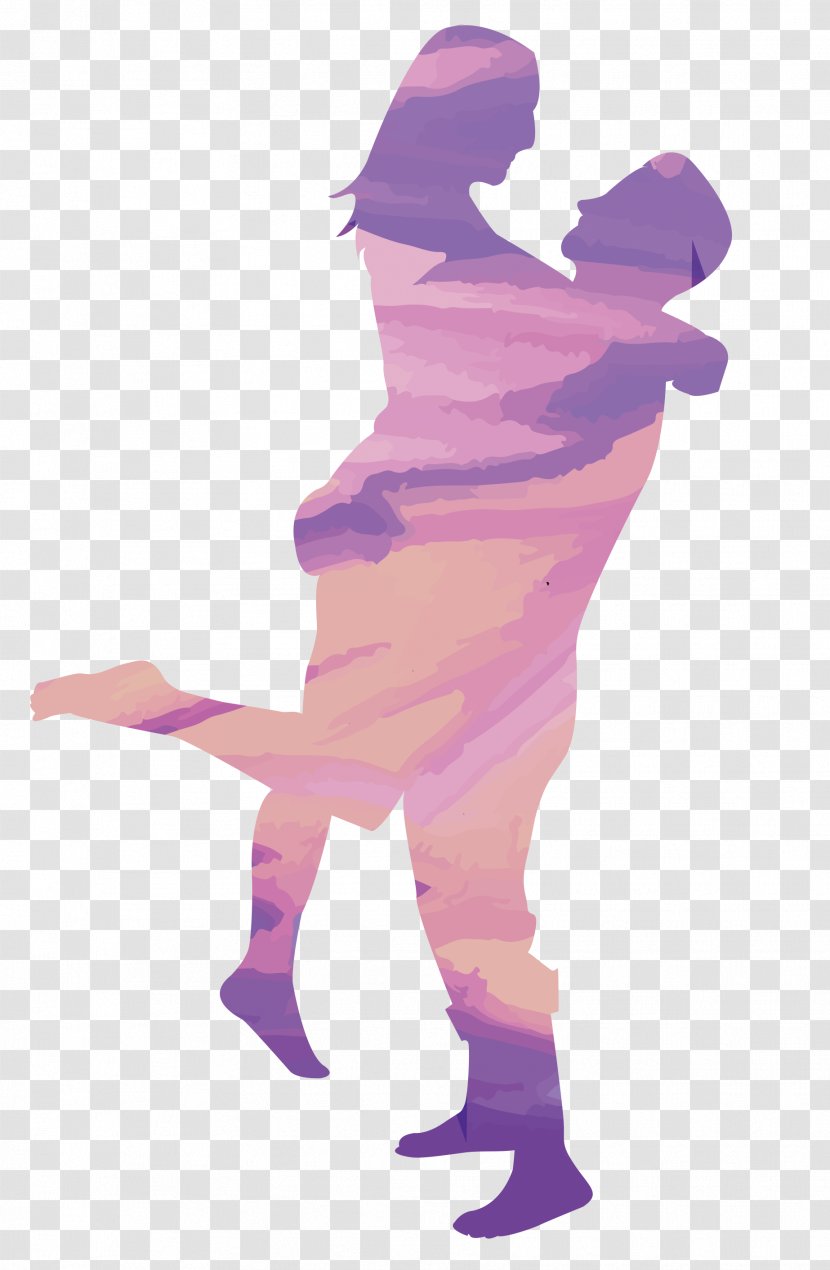 Silhouette Scalable Vector Graphics - Watercolor - Valentine's Day Hug Transparent PNG