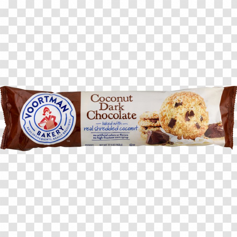 Chocolate Chip Cookie Brownie Voortman Cookies Food Biscuits - Coconut Transparent PNG