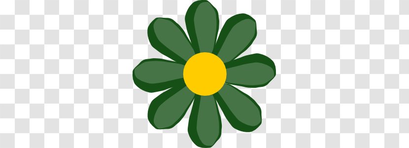 Flower Clip Art - Green - Cliparts Transparent PNG