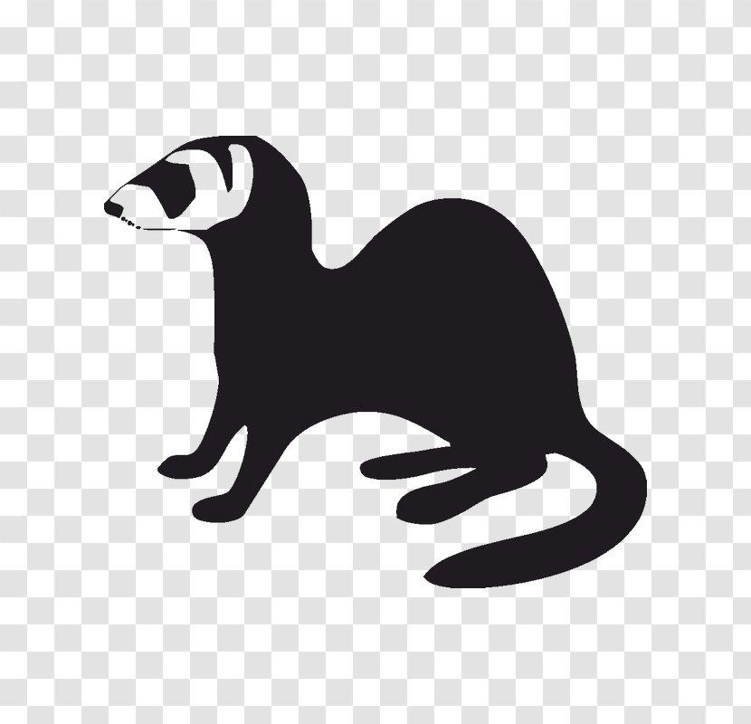 Black-footed Ferret Stoat Silhouette Least Weasel Transparent PNG