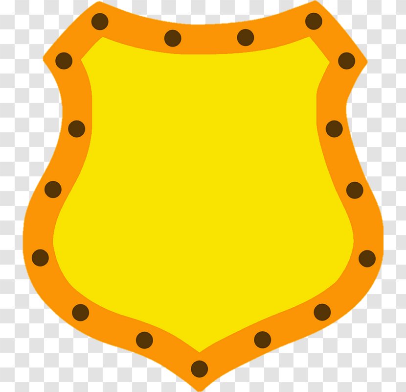 Yellow Shield Cartoon Orange - Area Transparent PNG