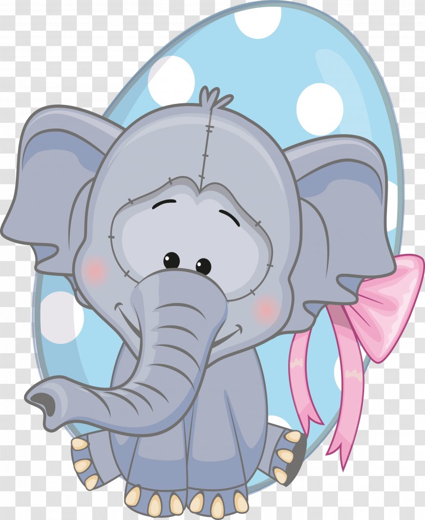 Cartoon Elephant Clip Art - Silhouette - Smiling Animals Transparent PNG