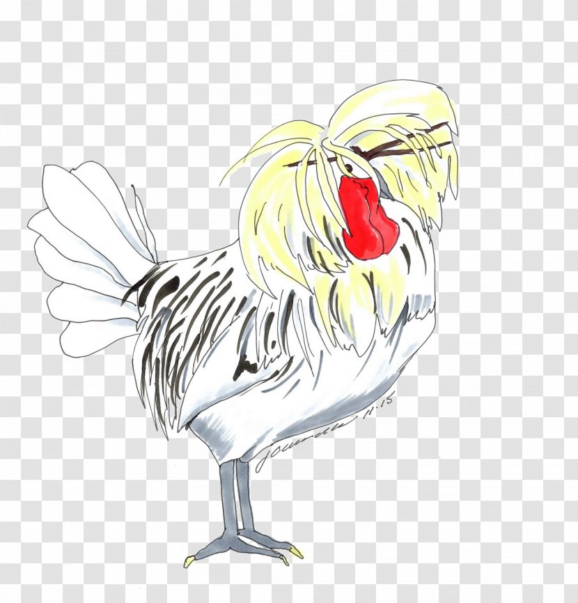 Chicken Illustration Clip Art Goose Cygnini - Feather - Fowl Cartoon Transparent PNG