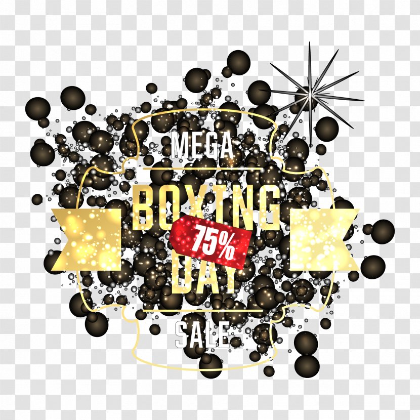 Text Graphic Design Brand Illustration - Vector Golden Boxing Day Stickers Transparent PNG