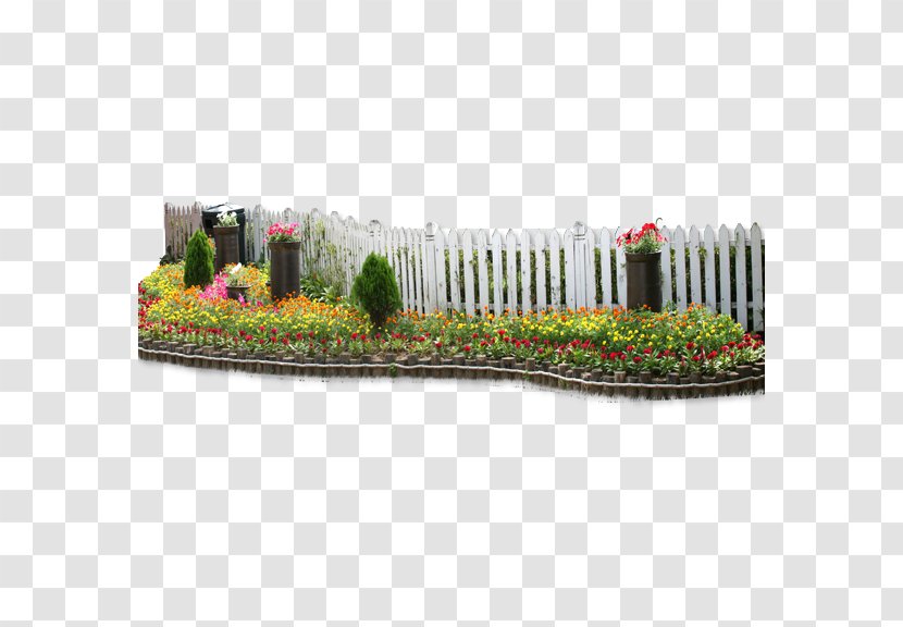 Fence Garden Clip Art - Outdoor Structure - Flower Transparent PNG