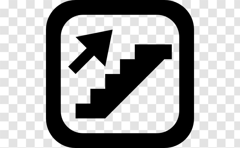 Stairs Icon - Black And White - Font Awesome Transparent PNG