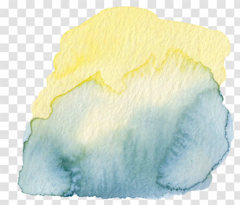 Yellow Watercolor Painting Ink - And Blue Effect Transparent PNG