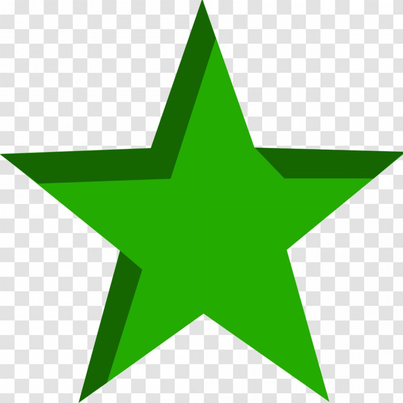 Five-pointed Star Green Clip Art - Wikimedia Commons - Red Transparent PNG