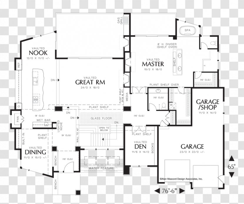 House Plan Floor Architecture - Bungalow Transparent PNG