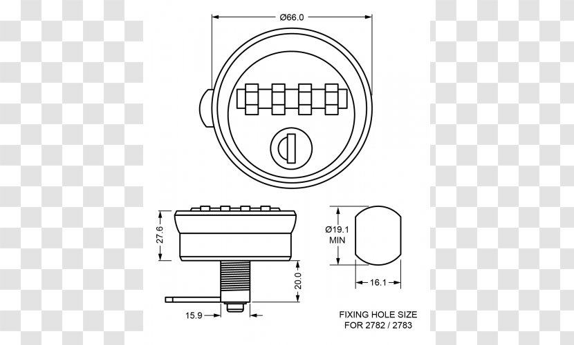 Drawing Euro-Locks France Inc Paper Belgium - Technical - Combination Lock Transparent PNG