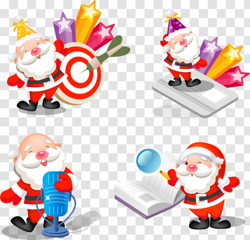 Santa Claus Christmas Icon - Clause - Vector Cartoon Transparent PNG