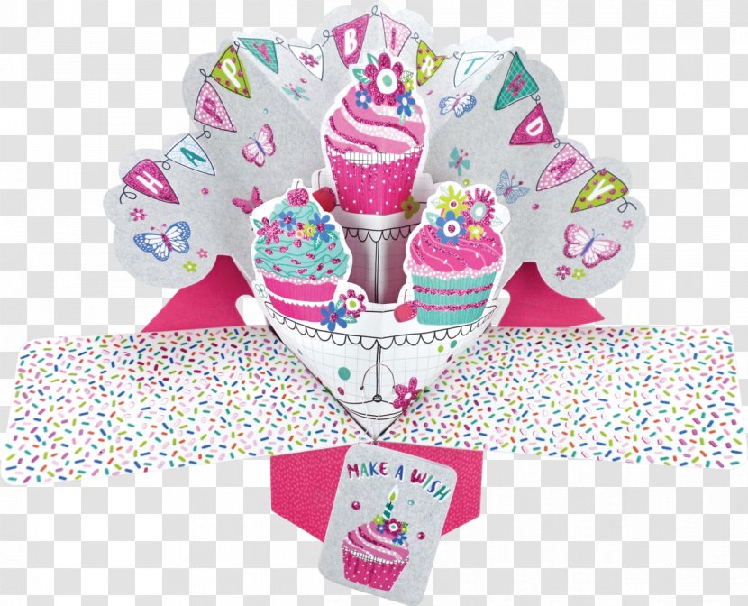 Cupcake Greeting & Note Cards Birthday Pop-up Ad Paper Transparent PNG