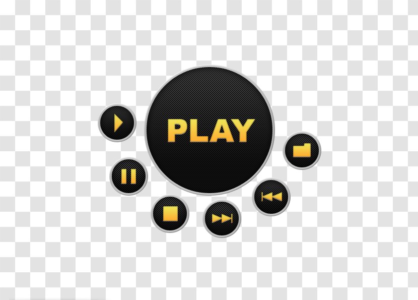 Web Button User Interface Icon - Yellow - Black Transparent PNG
