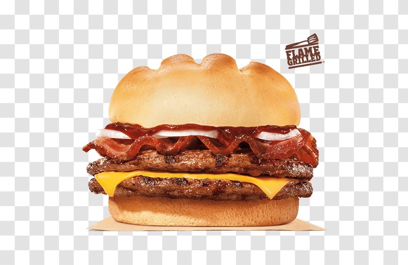 Cheeseburger Hamburger Whopper Bacon Big King - Savoury Transparent PNG