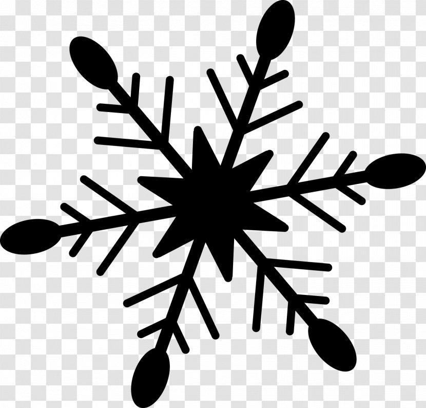 Snowflake - Black And White - Motif Transparent PNG