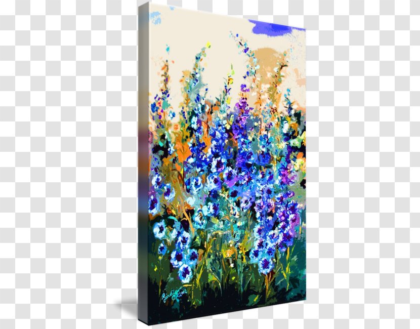 Floral Design Modern Art Gallery Wrap - Bluebonnet - Flower Transparent PNG