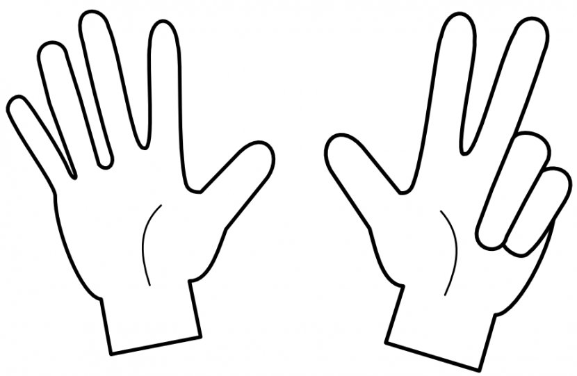 Finger-counting Hand Clip Art - Silhouette - Cowboys Clipart Transparent PNG