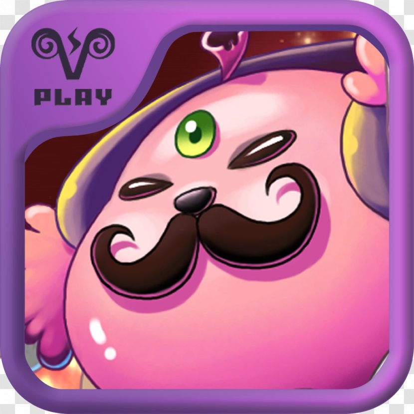 Cartoon Moustache Pink M Character - Hair Transparent PNG