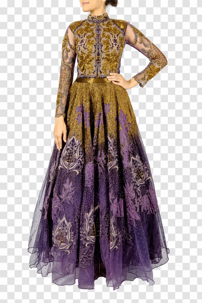 Costume Design Dress Gown Purple - Ombre Couture Gowns Transparent PNG