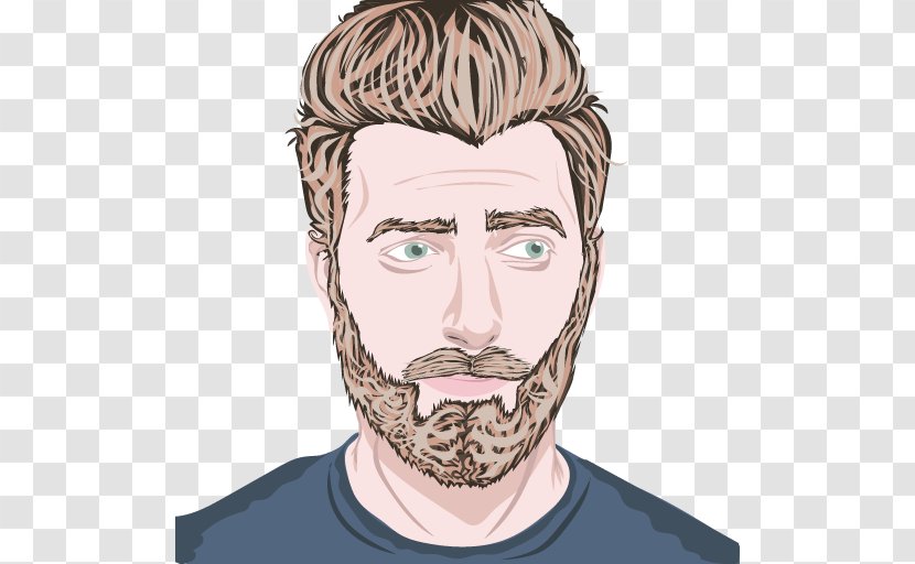 Moustache Beard Cheek Chin Human - Hairstyle - Good Mythical Morning Transparent PNG
