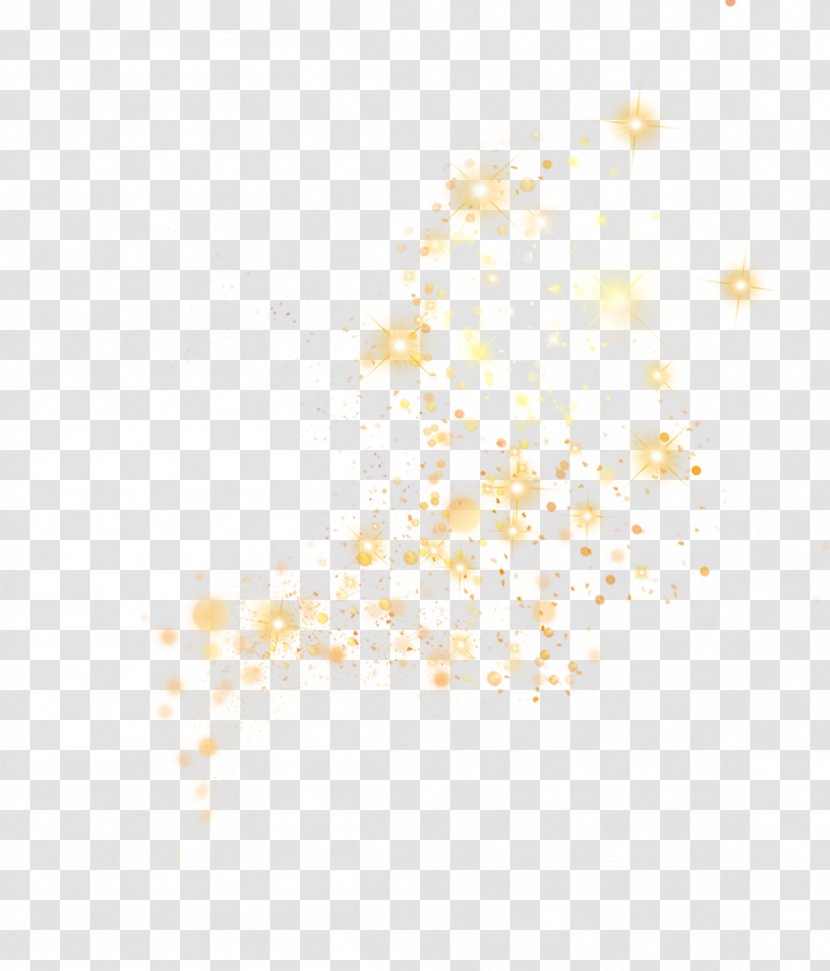 Yellow Star Light Halo Effect Element - Textile - Point Transparent PNG