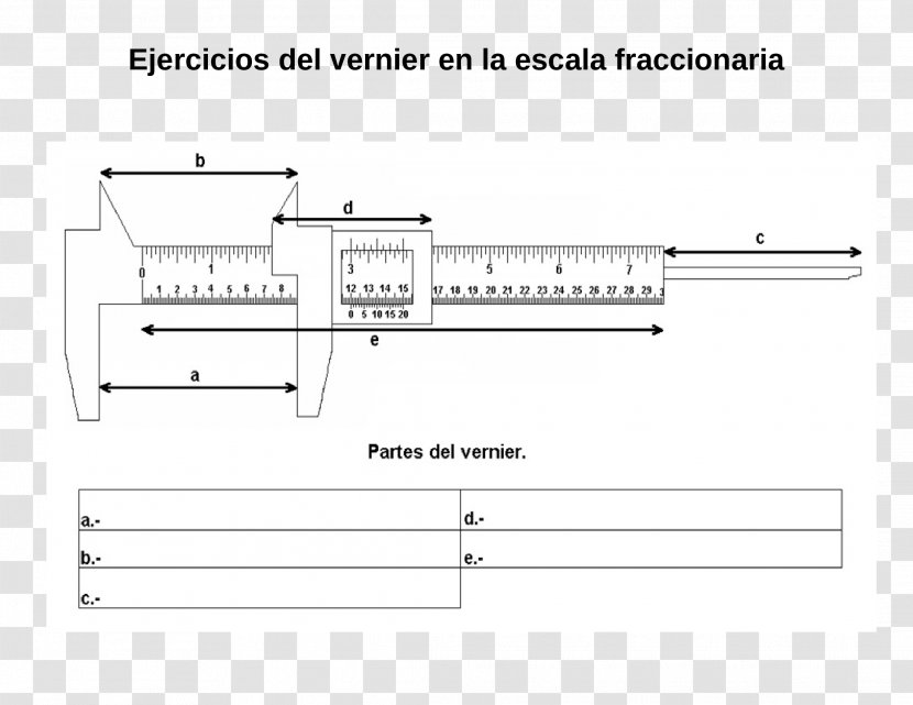 Nonius Vernier Scale Inch Calipers Exercise - Parallel Transparent PNG