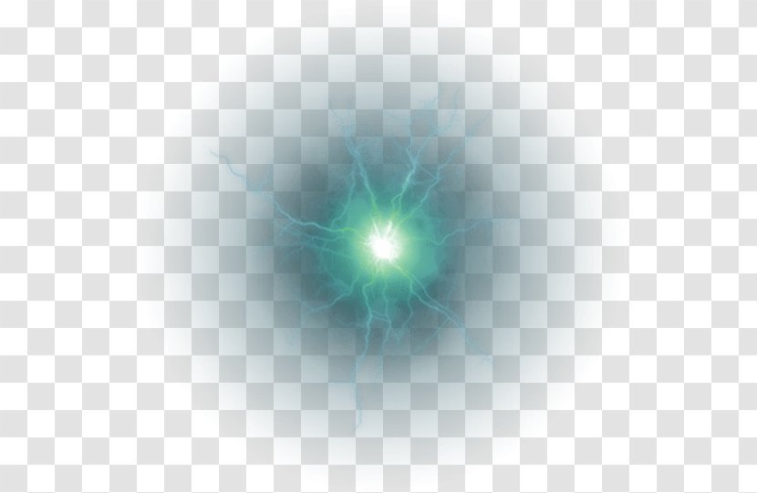 Ball Lightning Green Thunder - Blue - Fresh Bulb Effect Element Transparent PNG