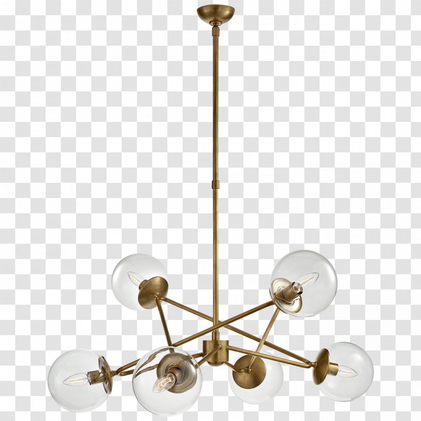 Chandelier Lighting Table Glass - Brass - Light Transparent PNG