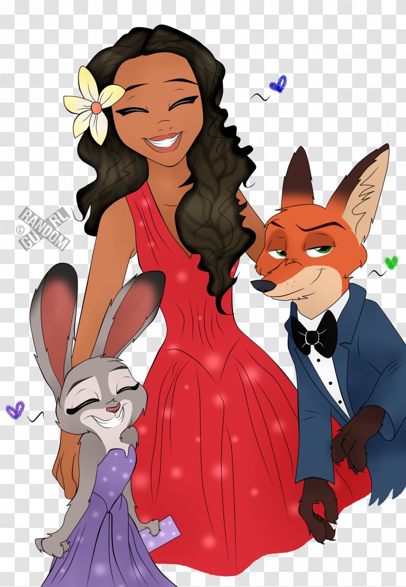 Illustration Lt. Judy Hopps Art Zootopia Nick Wilde - Silhouette - Mama Coco Transparent PNG