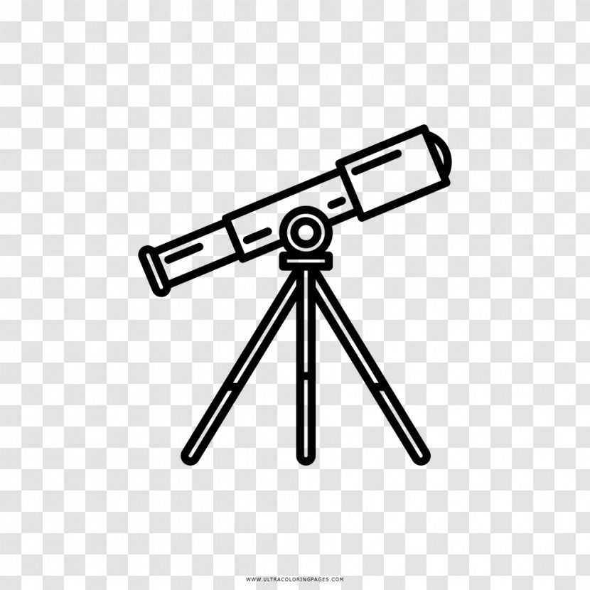 Drawing Telescope Coloring Book Optical Instrument - Camera Accessory - Flower Vine Transparent PNG